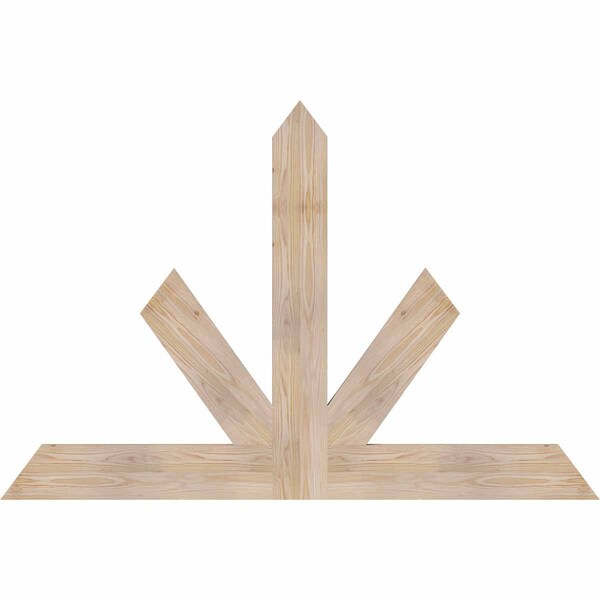 Ekena Millwork Saratoga Smooth Timber Gable Bracket, Douglas Fir, 60"W x 40"H x 1 1/2"D x 5 1/2"F, 16/12 Pitch GBW060X40X0206SAR00SDF - main